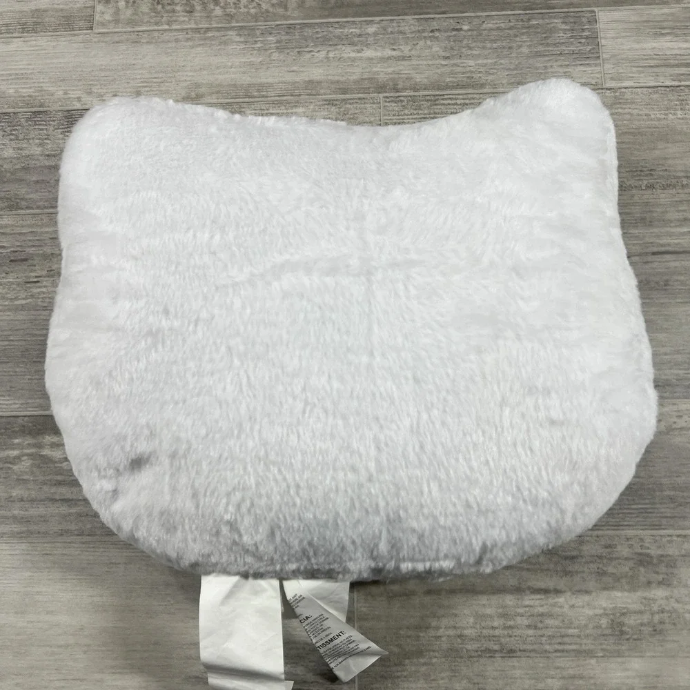 Hello Kitty Christmas Theme With Red & White Striped Bow Plush Ultra Soft Pillow